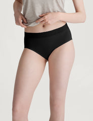 Women's Second Skin High-Rise Brief, Lace Waist (3-Pack)