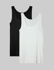 Women's Micro Rib Fitted Tank (2-Pack)